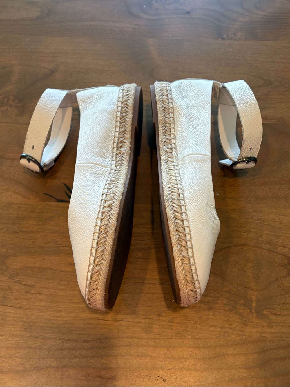 Splendid Ace White Leather Espadrille Ankle-Strap Flats Women’s 10 - Picture 5 of 8